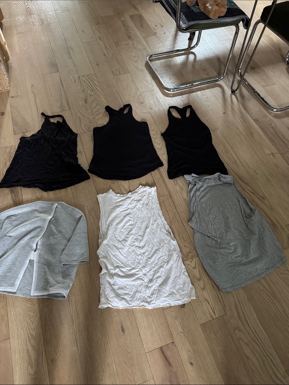 lululemon athletica Black, Gray & White Tank Top Mix bundle size 6